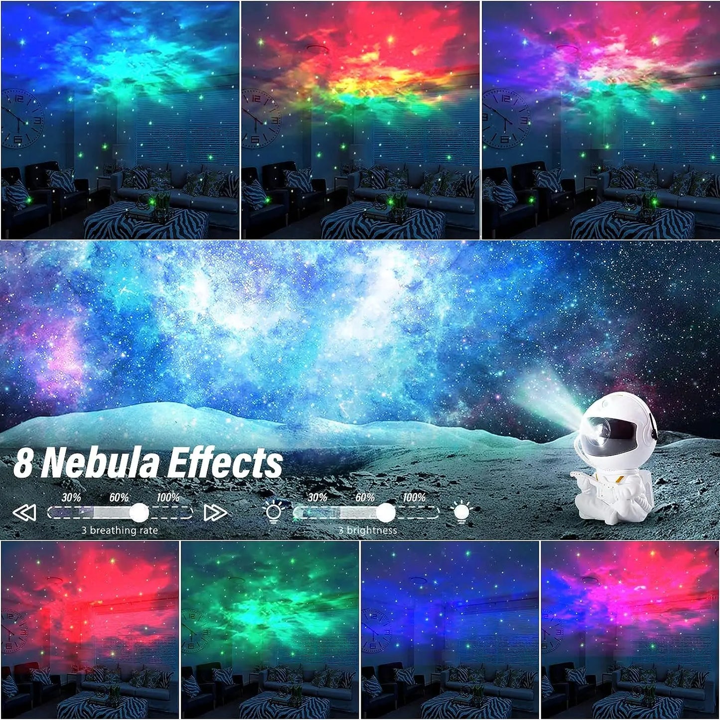 Proyector de Estrellas Luces de Noche Galácticas Proyector de Astronauta Espacial